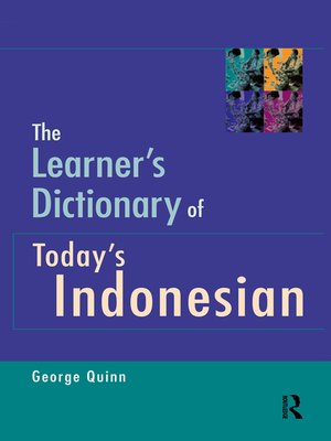 cover image of The Learner's Dictionary of Today's Indonesian